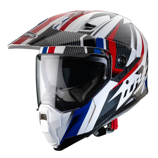 X-Trace Savana White, Black, Blue & Red Helmet