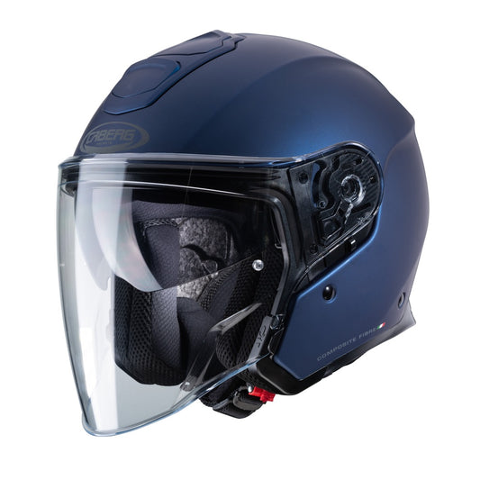 Flyon Matt Blue Motorbike Helmet