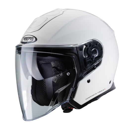 Flyon White Motorbike Helmet - XS