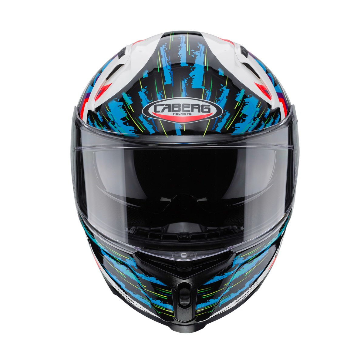 Avalon Hawk Blue, Red & White Motorbike Helmet