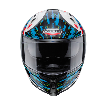Avalon Hawk Blue, Red & White Motorbike Helmet