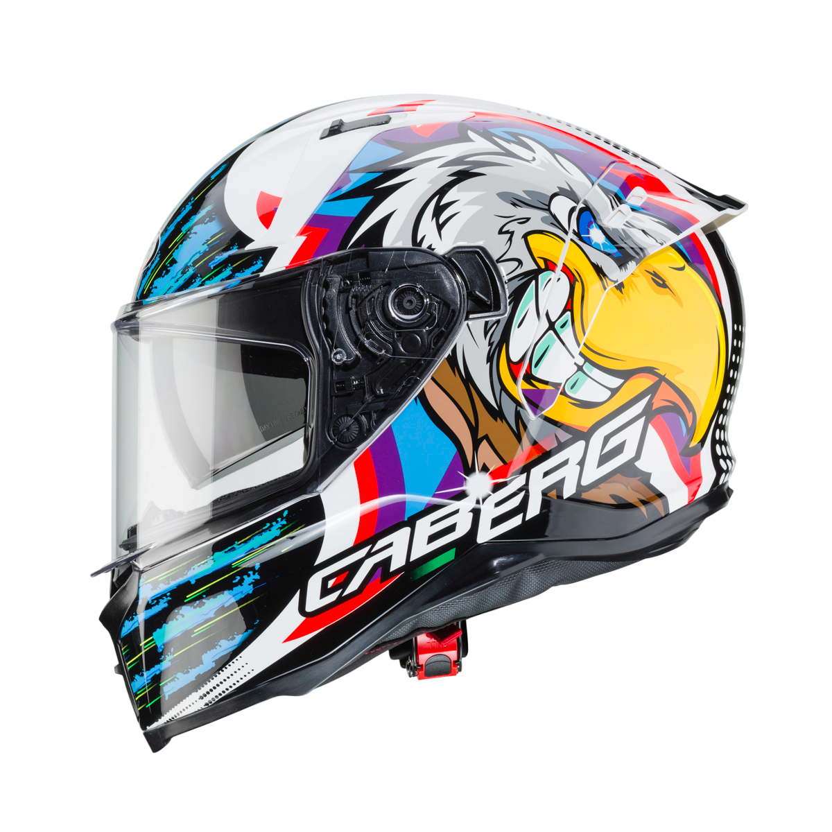 Avalon Hawk Blue, Red & White Motorbike Helmet