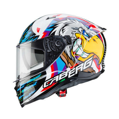 Avalon Hawk Blue, Red & White Motorbike Helmet