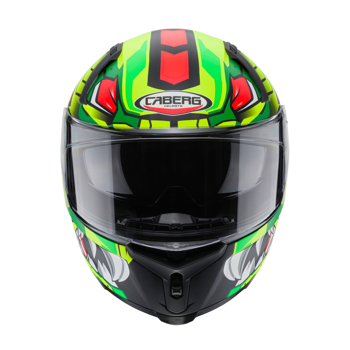 Avalon Giga Matt Black, Yellow & Red Fluorescent Motorbike Helmet