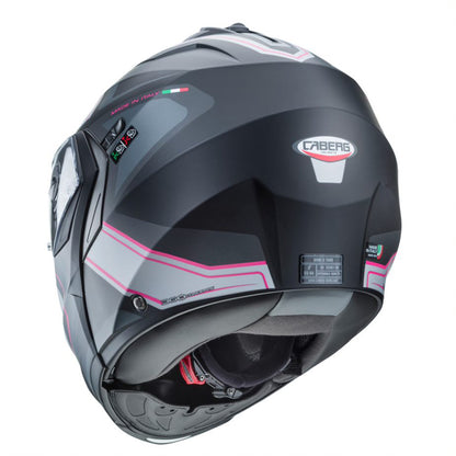 Duke 2 Tour Matt Black, Pink, Anthracite & Silver Motorbike Helmet