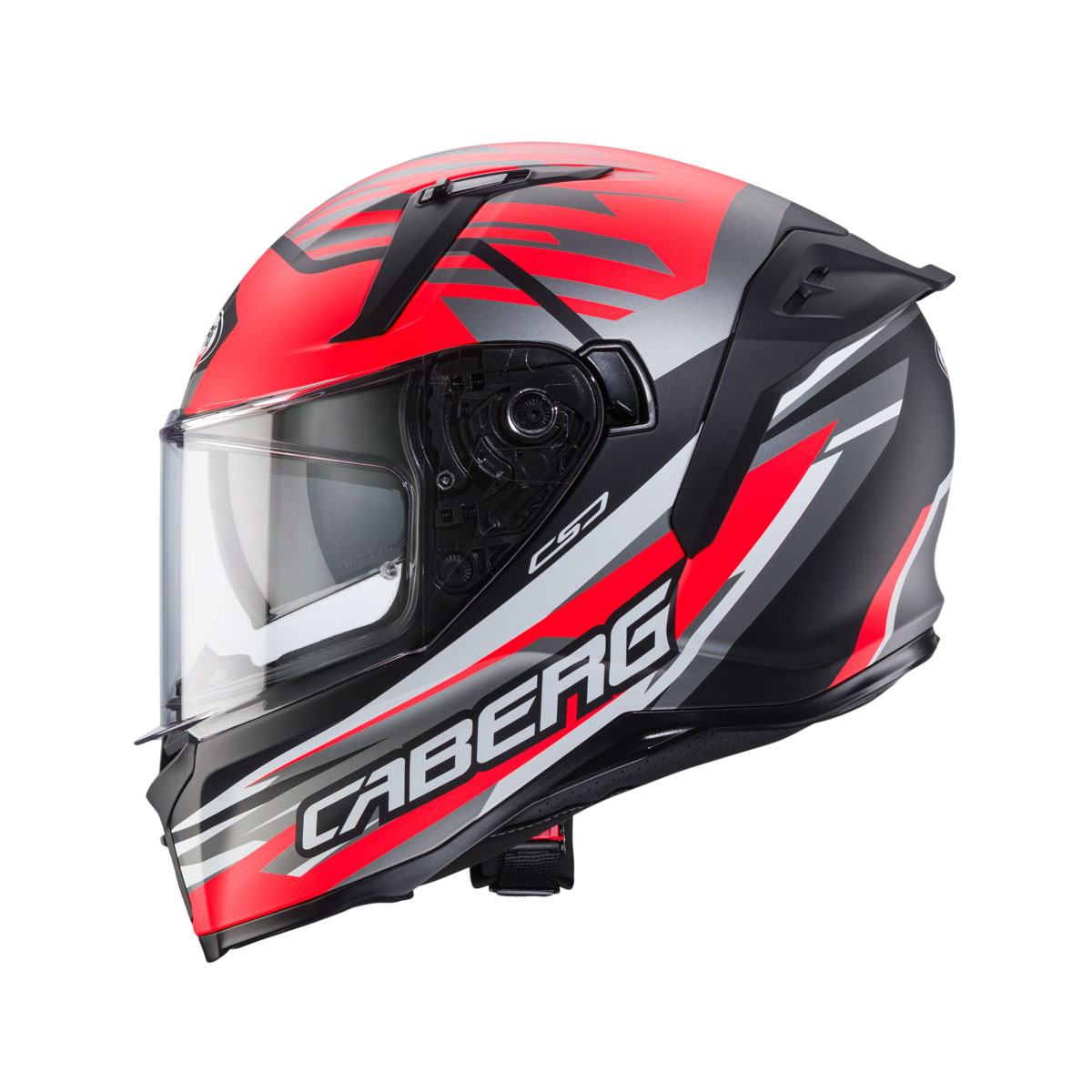 Avalon X Kira Matt Black, Grey & Red Motorbike Helmet