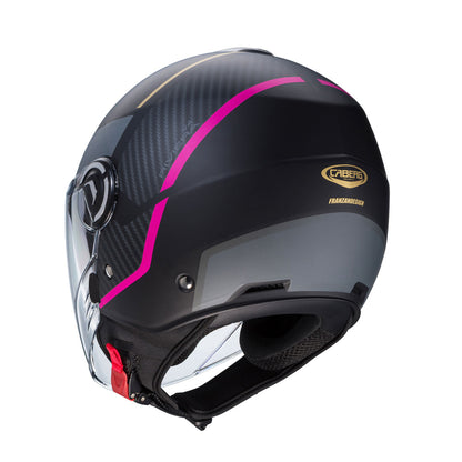 Riviera V4 X Geo Matt Black, Fuchsia & Anthracite Motorbike Helmet