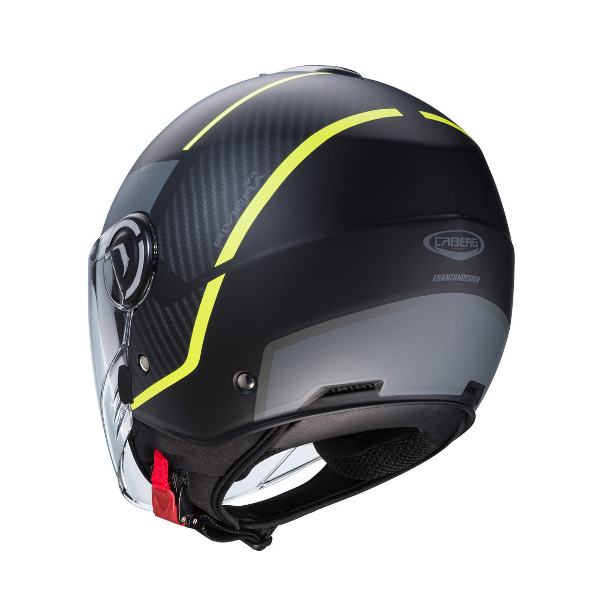 Riviera V4 X Geo Matt Black, Yellow & Anthracite Motorbike Helmet