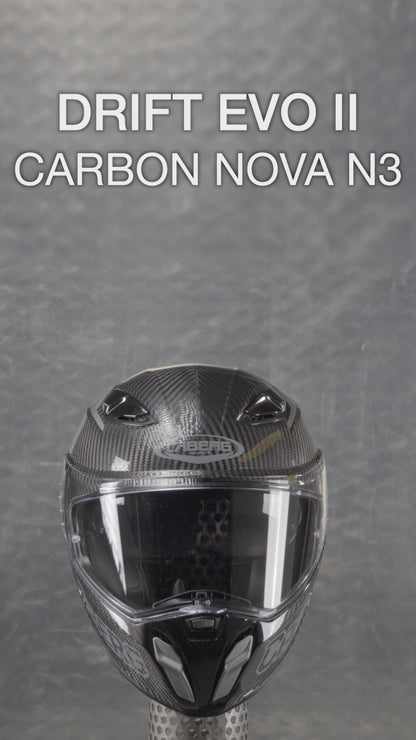 Drift Evo II Nova Grey Motorcycle Helmet (Carbon)