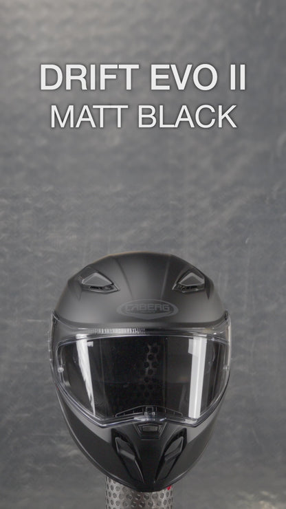Drift Evo II Matt Black Motorcycle Helmet