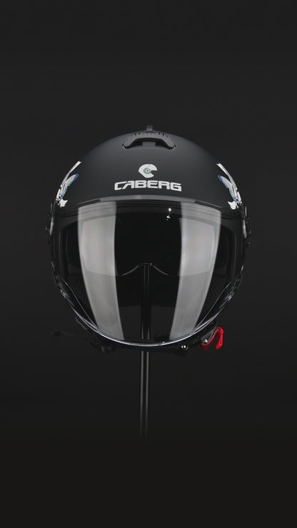 Riviera V4 X Mia Matt Black & White Flowers Motorcycle Helmet